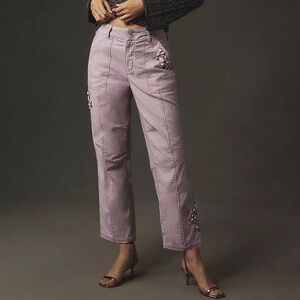 The Wanderer Jeweled Relaxed-Leg Pants by Pilcro